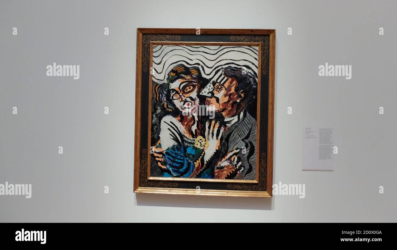Francis Picabia painting « First Meeting », also say « Première rencontre » Stock Photo