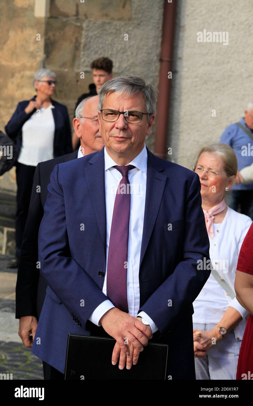 Gert-Uwe Mende bei der Feier 30. Tag der Deutschen Einheit / 30 Jahre Partnerschaft der Städte Görlitz und Wiesbaden in Görlitz.03.10.2020 Stock Photo