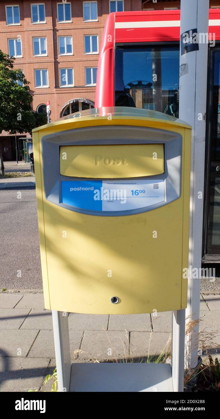 Swedish postal mailbox Stock Photo - Alamy