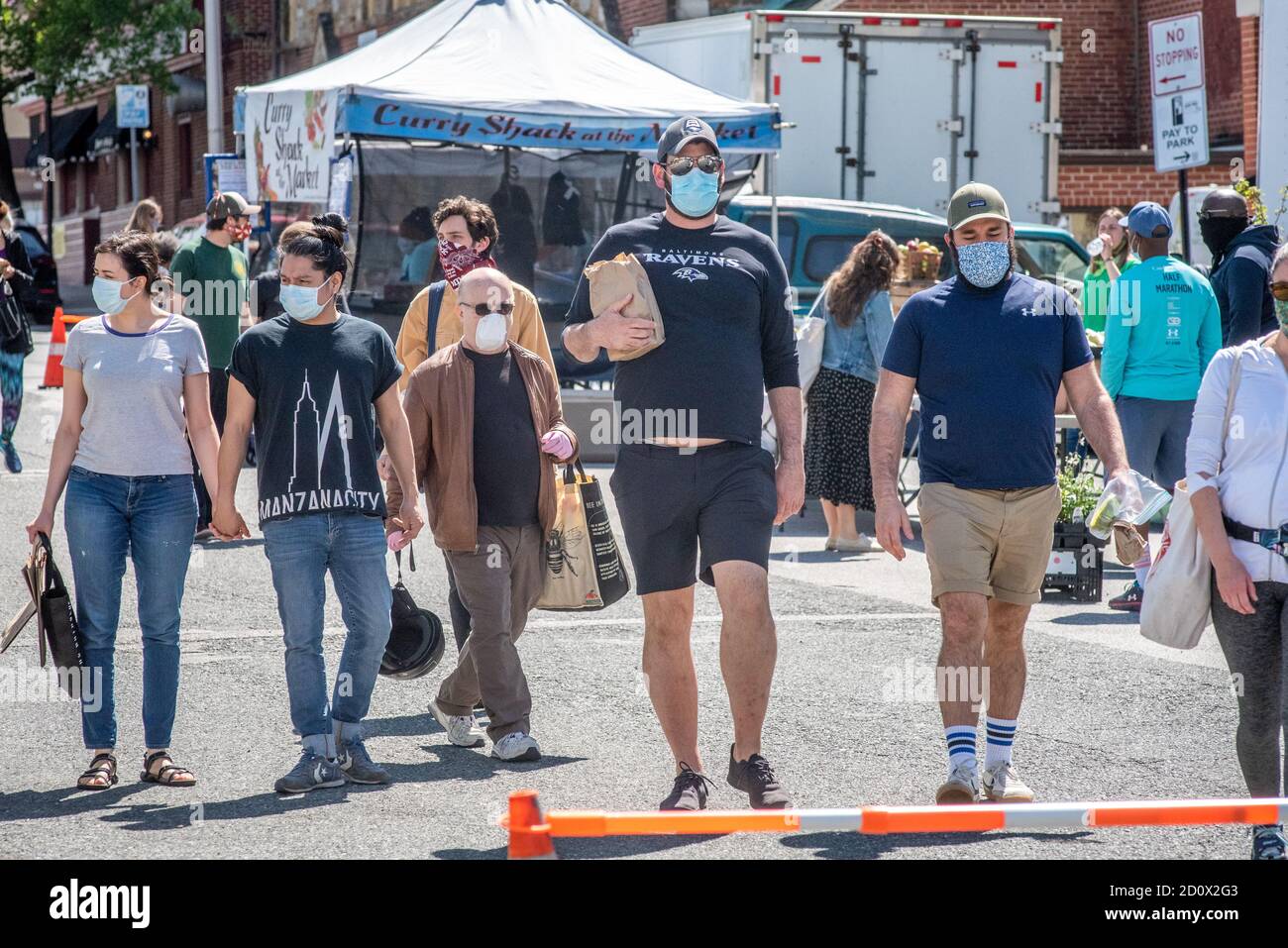 Shopping at the Waverly Market, Baltimore, Maryland Stock Photo Alamy