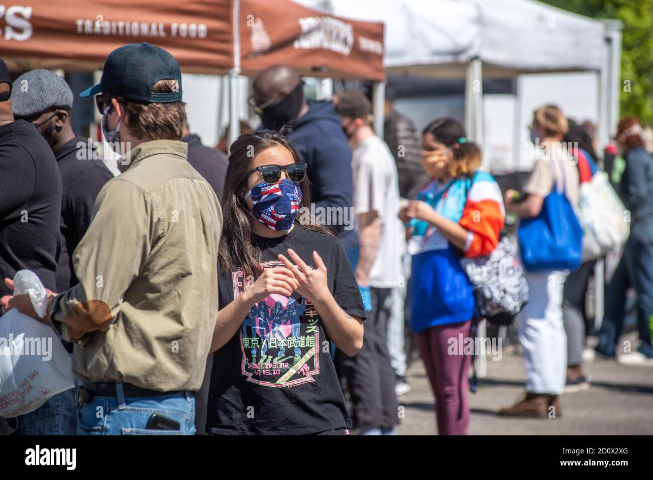 Shopping at the Waverly Market, Baltimore, Maryland Stock Photo Alamy