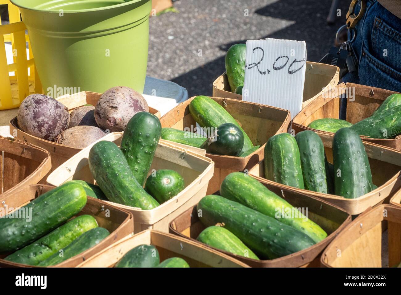 Fresh Produce at the Waverly Market, Baltimore, Maryland Stock Photo