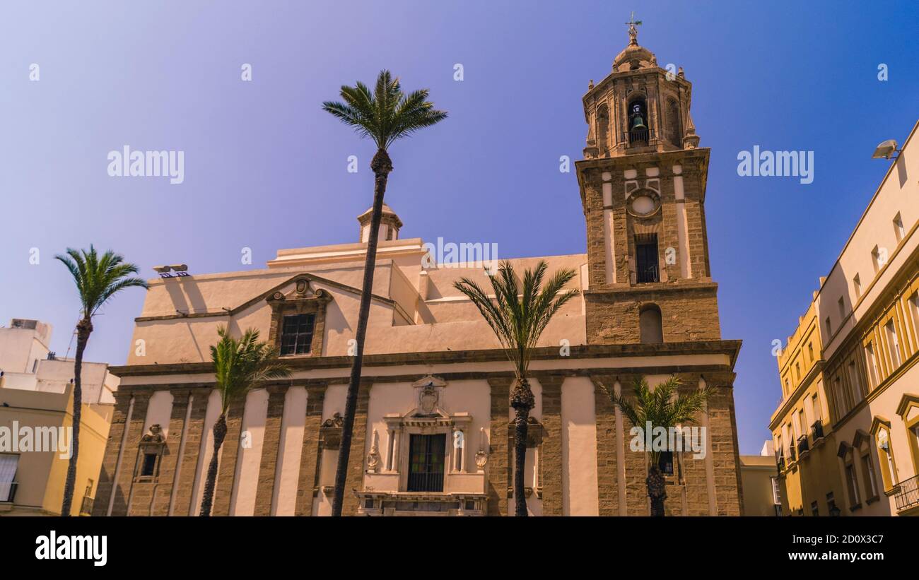Church Iglesia de Santiago, Cadiz in southwestern Spain. Stock Photo