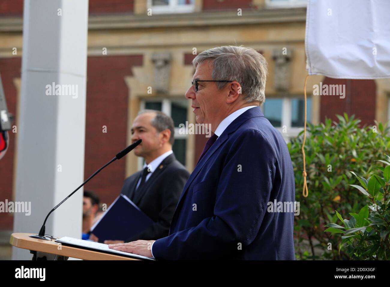 Gert-Uwe Mende bei der Feier 30. Tag der Deutschen Einheit / 30 Jahre Partnerschaft der Städte Görlitz und Wiesbaden in Görlitz.03.10.2020 Stock Photo