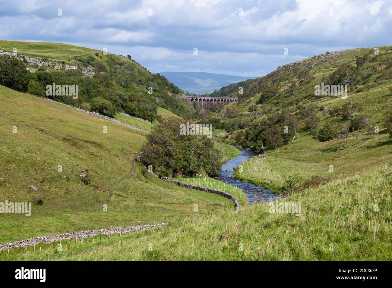 Smardale Gill Viaduct and Scandal Beck, Smardale Nature Reserve, Smardale, Kirkby Stephen, Cumbria, England, UK Stock Photo