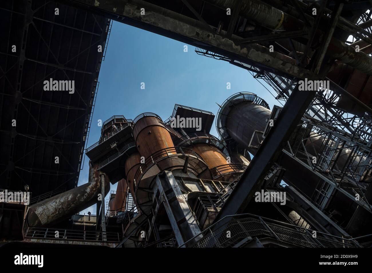 old abandoned blast furnace detail Stock Photo Alamy