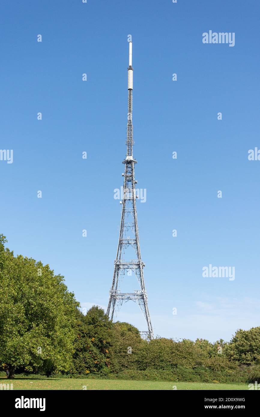 BBC Transmitter in Crystal Palace Park, Crystal Palace, London Borough of Bromley, Greater London, England, United Kingdom Stock Photo