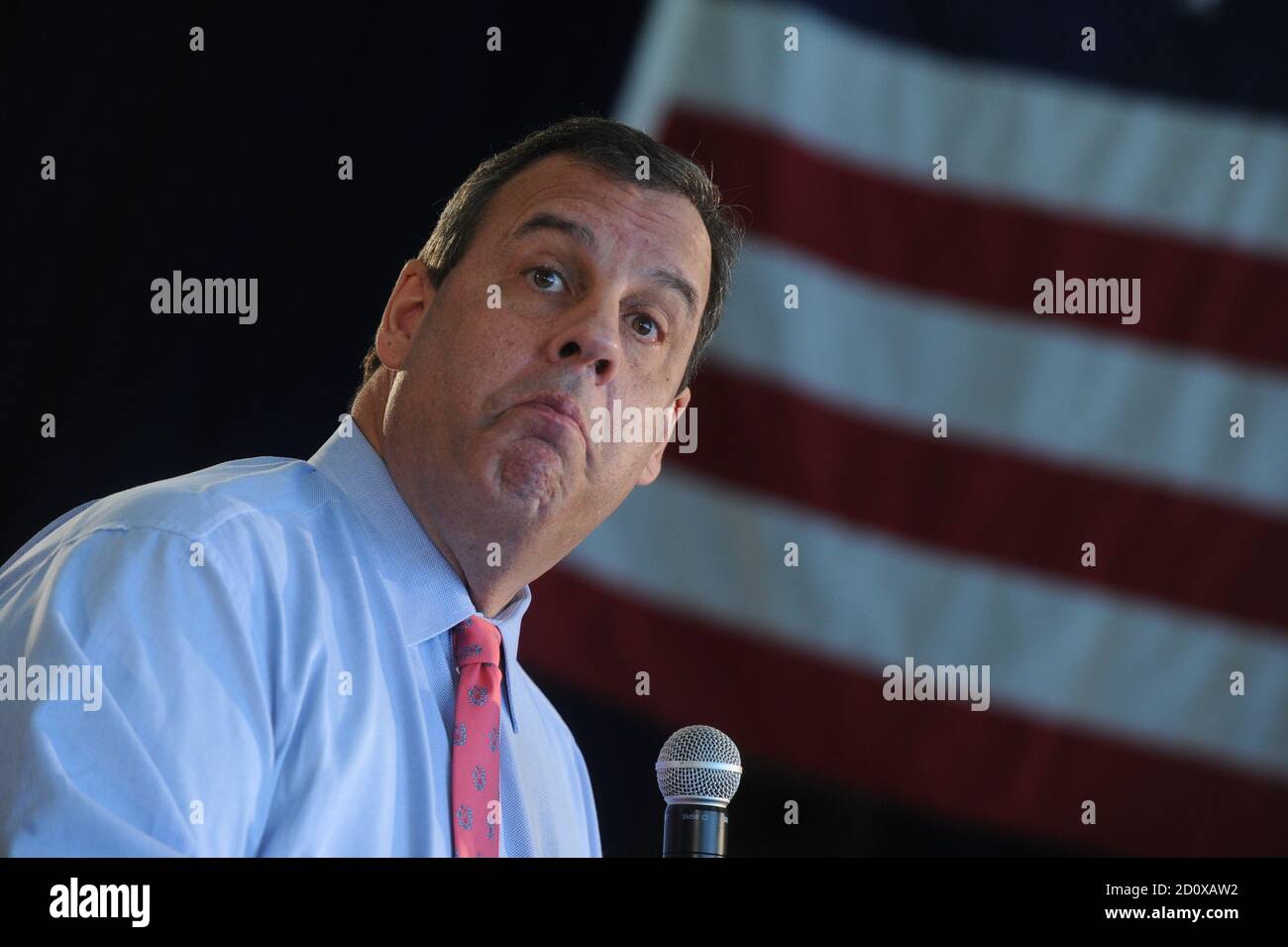 FAIR LAWN, NJ - JANUARY 21: New Jersey Governor Chris Christie holds a town-hall meeting at the Fair Lawn Recreation Center. on March 3, 2014 in Fair Lawn, New Jersey People: New Jersey Governor Chris Christie Credit: Storms Media Group/Alamy Live News Stock Photo