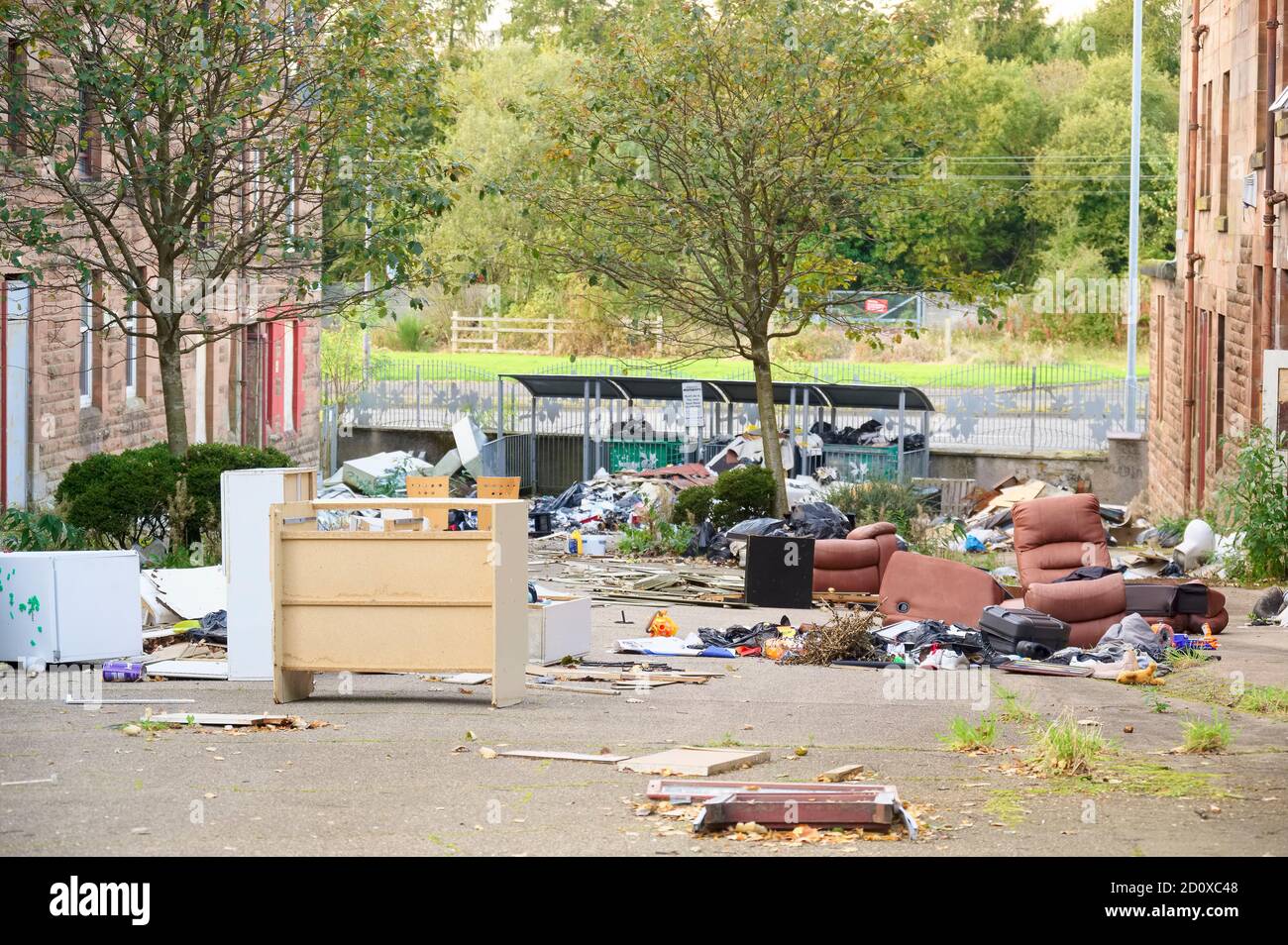 Wheelie bin collection scotland hi-res stock photography and images - Alamy