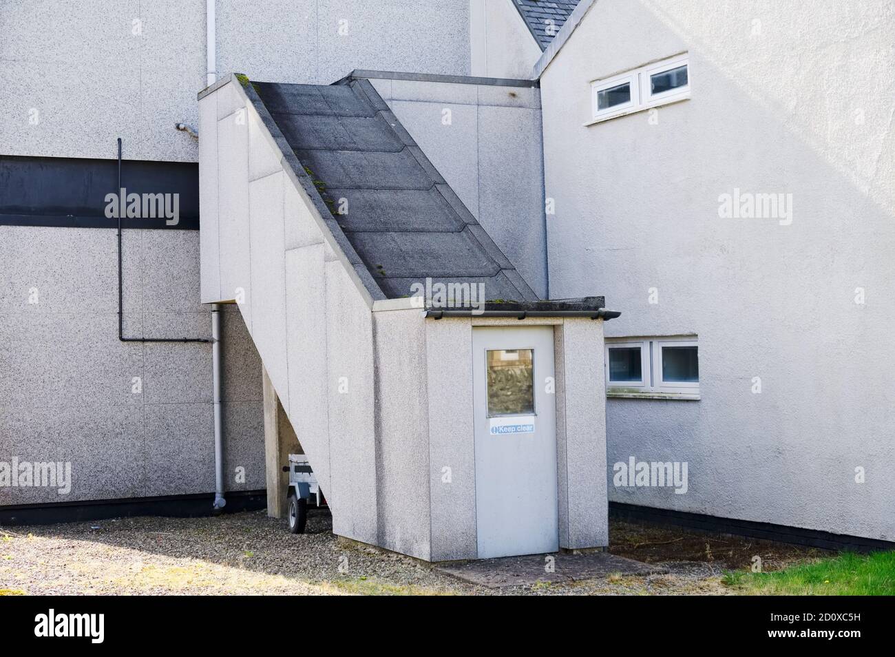 Seventies architecture design of deprived council flats  Stock Photo