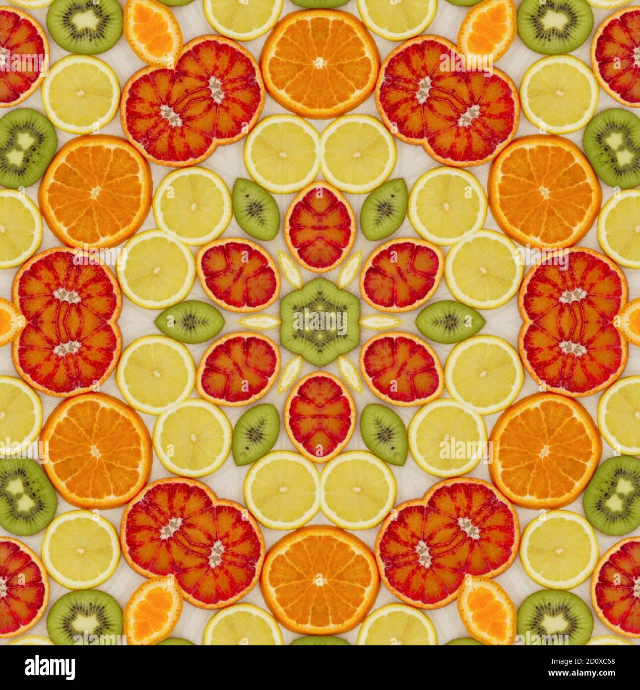 Natural background with citric fruits in seamless pattern Stock Photo ...
