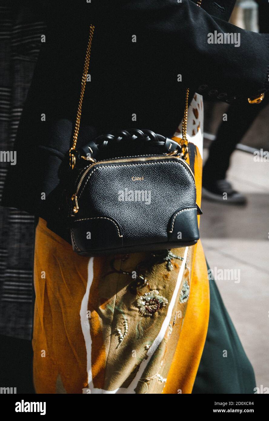 PARIS, FRANCE - October 01, 2020 : Outside Chloe fashion show, during Paris Fashion Week - Womenswear Spring/Summer 2020/2021 Stock Photo