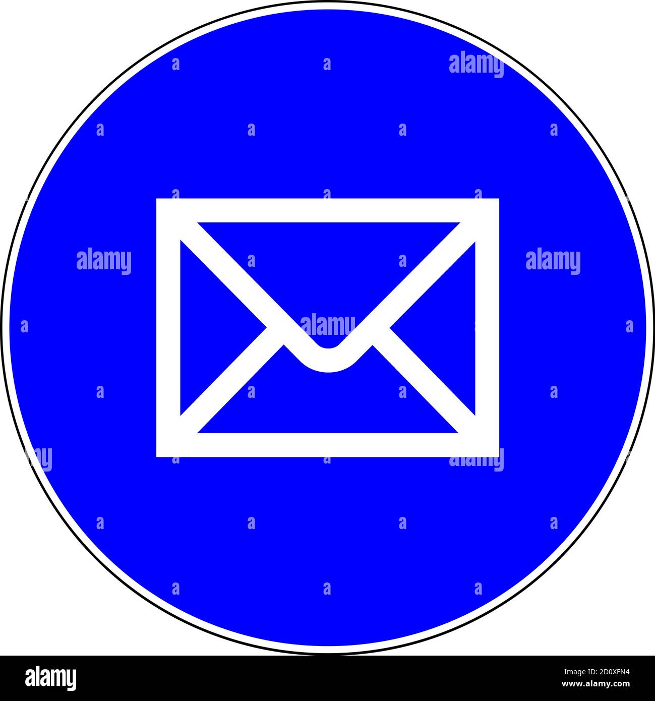 Mail allowed blue sign Stock Photo Alamy