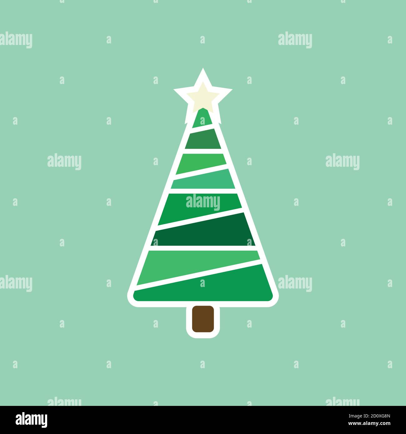 Christmas tree icon sticker vector eps Stock Vector Image & Art - Alamy