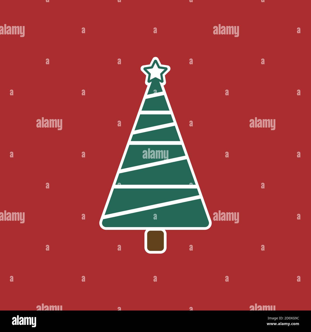 Christmas tree icon sticker vector eps Stock Vector Image & Art - Alamy