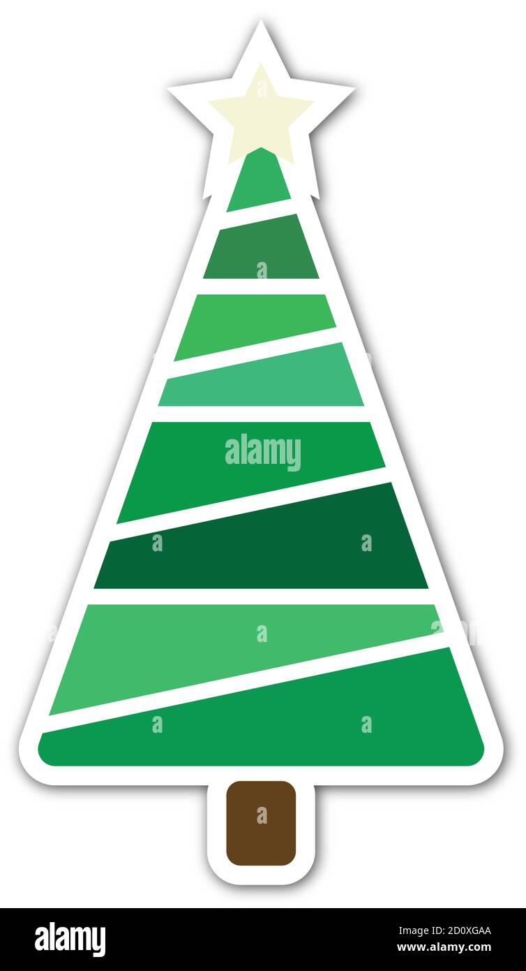 Christmas tree icon sticker vector eps Stock Vector Image & Art - Alamy