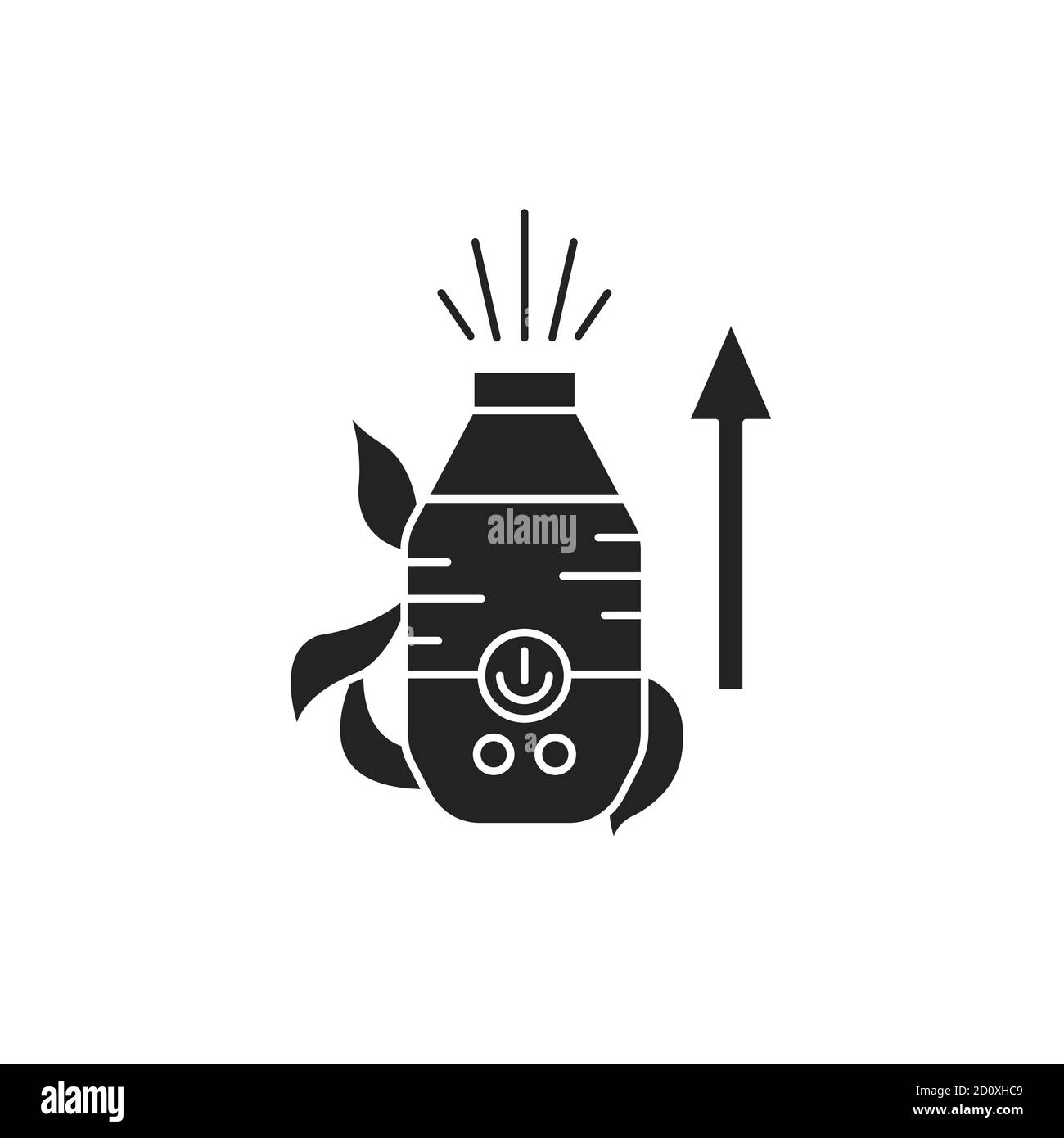 Increase the humidity in room black glyph icon. The process of creating ...