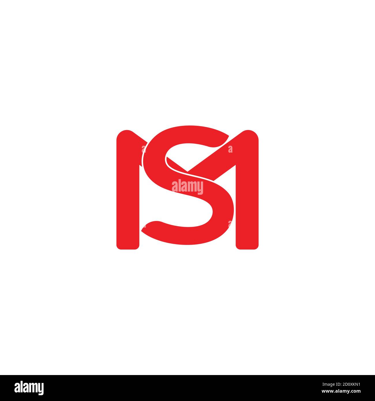 letter ms simple linked font design logo vector Stock Vector Image ...