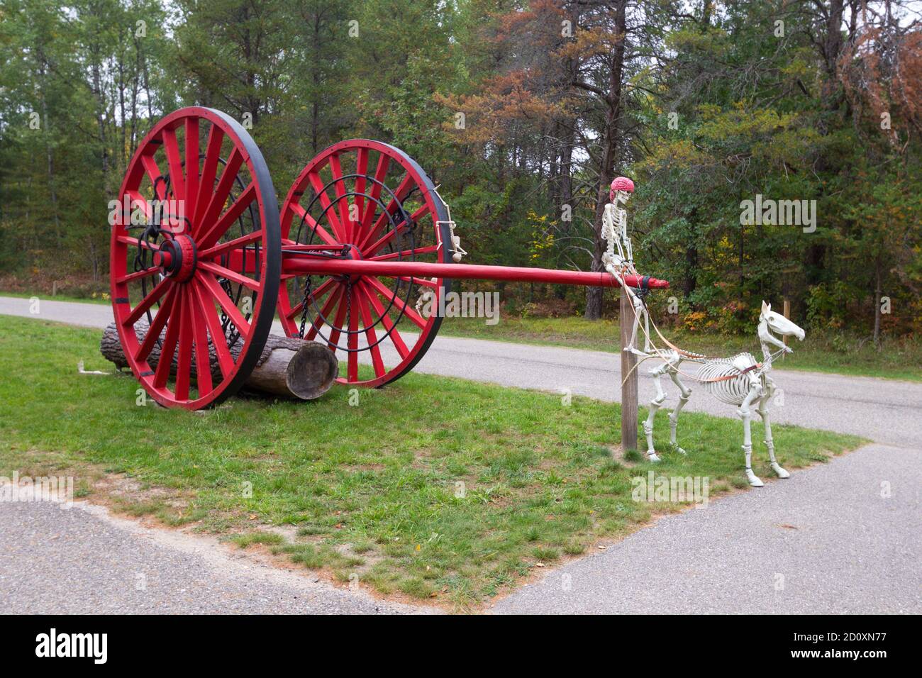Halloween decorations celebrate the harvest festival at Hartwick Pines