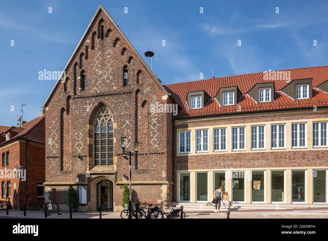 D-Borken, Hohe Mark Westmuensterland Nature Park, Muensterland, Westphalia, North Rhine-Westphalia, NRW, former Church of the Holy Spirit, nowadays council hall and local museum, brick building, brick Gothic Stock Photo