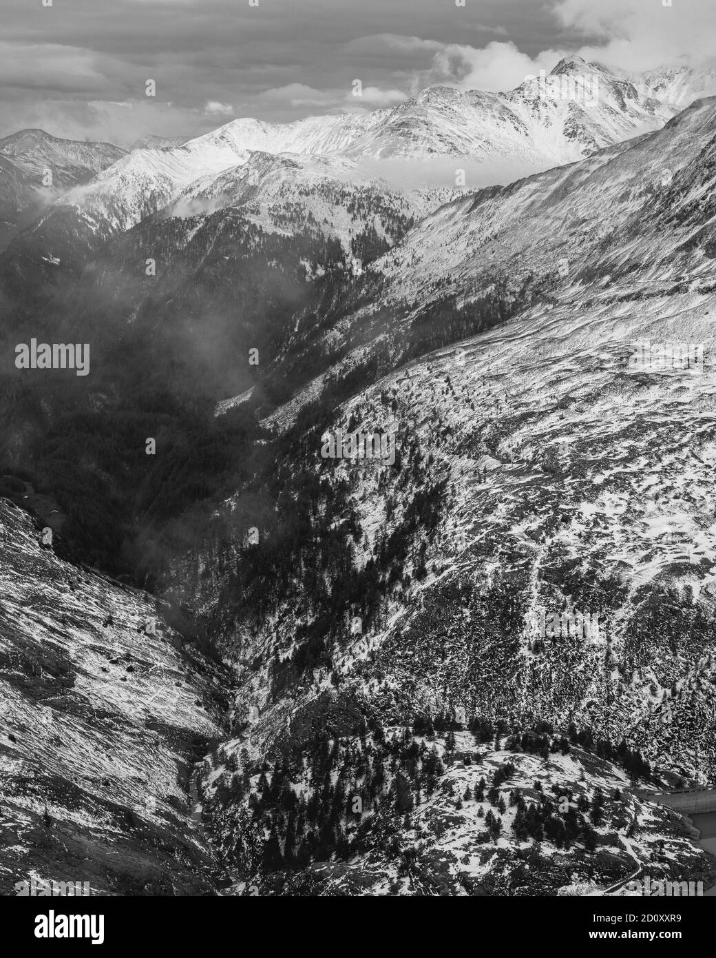 Hiking in austrian alps Black and White Stock Photos & Images - Alamy