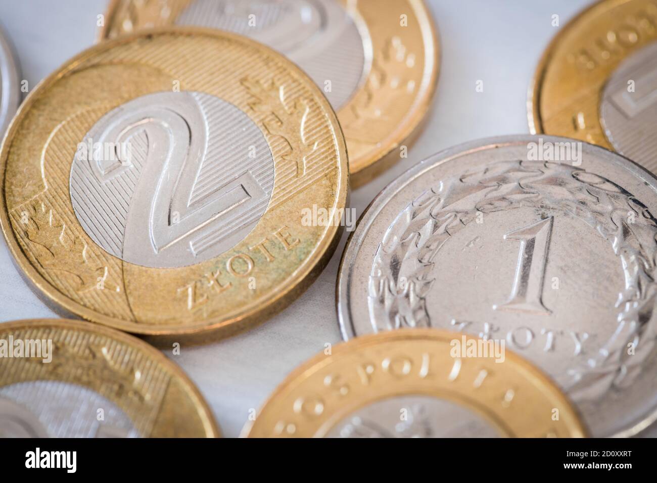 Polish money, zloty, small coins Stock Photo - Alamy