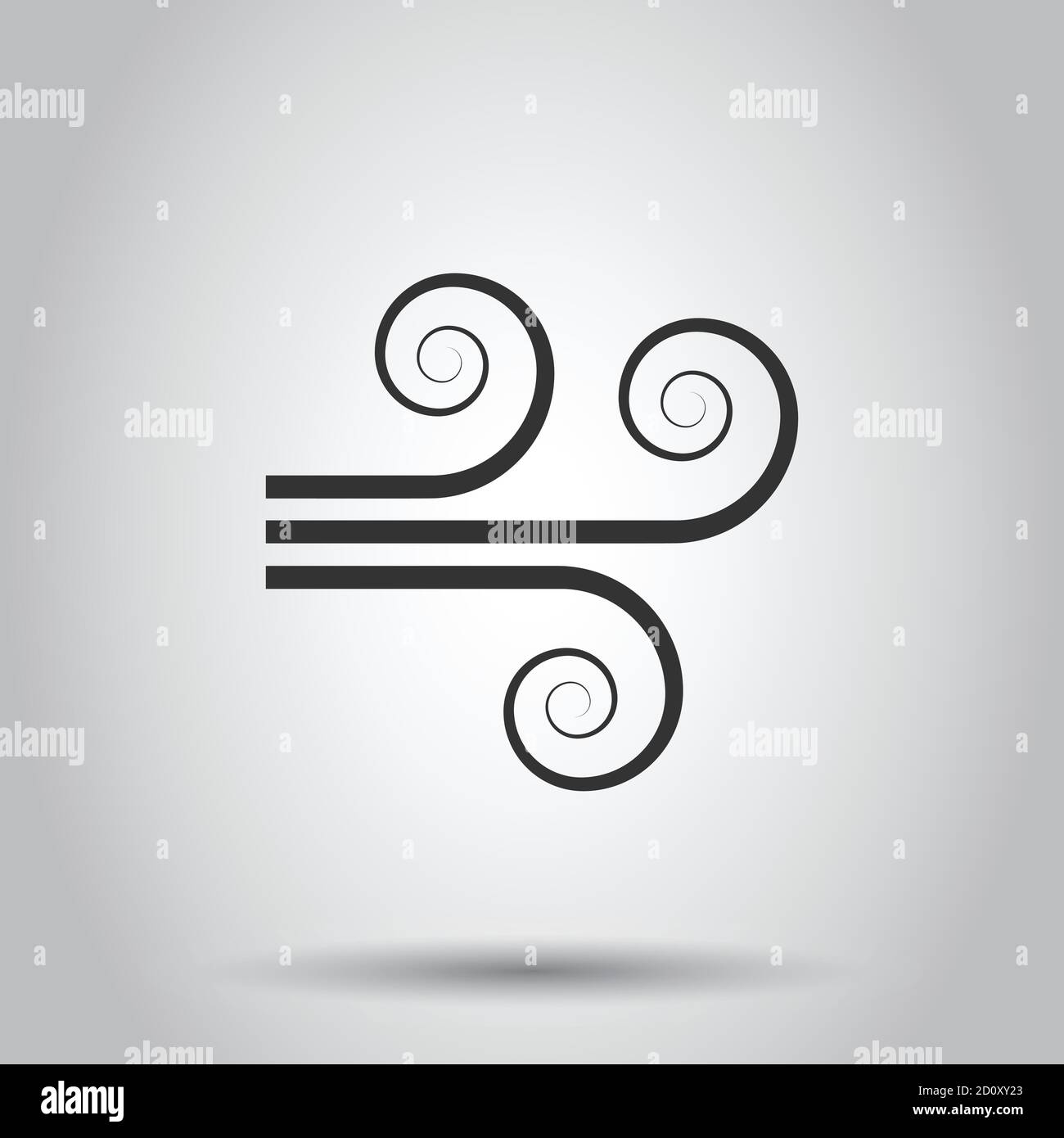 Wind icon in flat style. Air vector illustration on white isolated ...