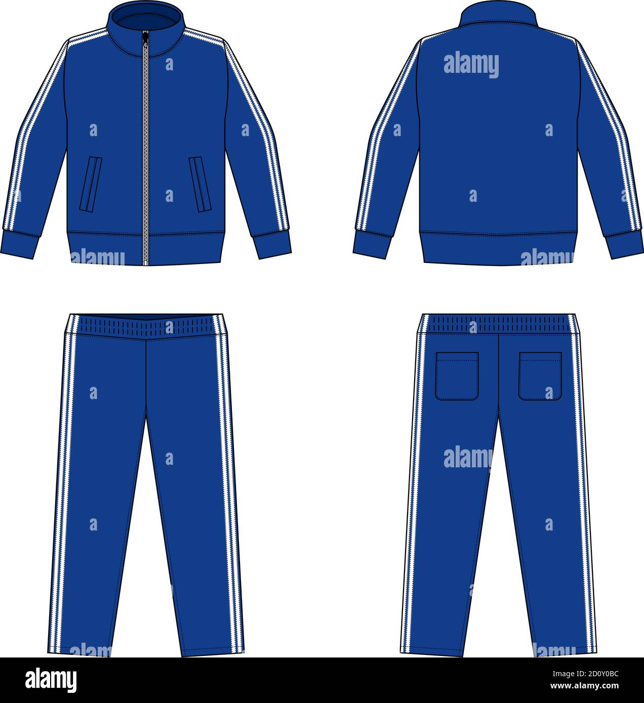Blue tracksuit trousers Stock Vector Images - Alamy