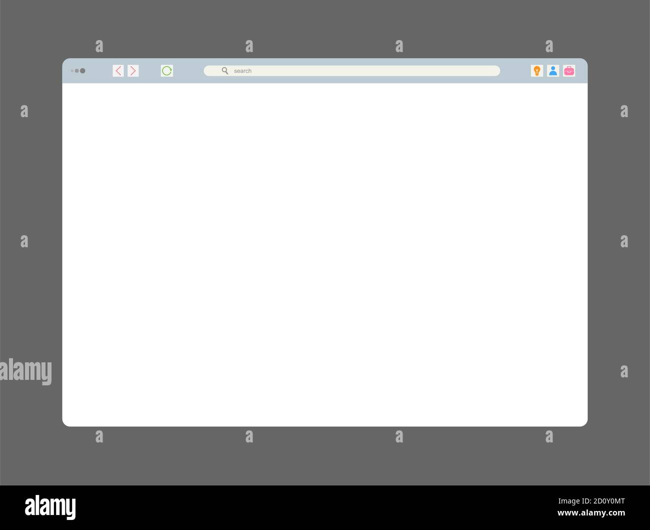 Simple flat vector browser window. Modern icon concept illustration . Stock Vector
