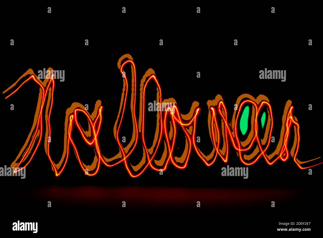 Spooky Halloween Lettering in the Dark Stock Photo - Alamy