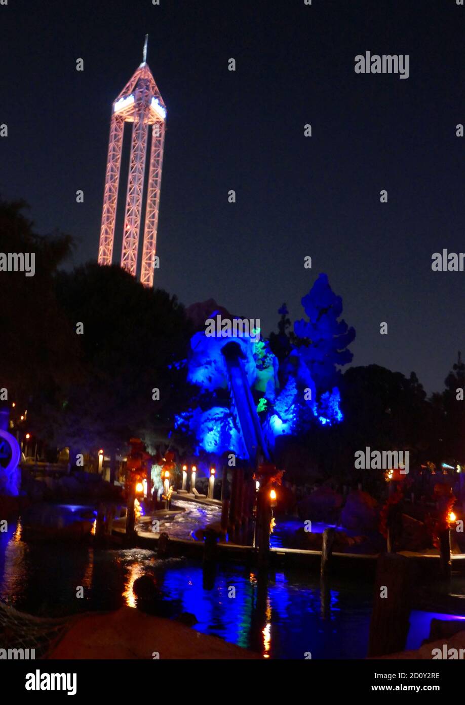 Buena Park, California, USA 3rd October 2020 A general view of atmosphere of Supreme Scream and Log Ride at Knott's A Taste of Fall-O-Ween Event on October 3, 2020 at Knott's Berry Farm in Buena Park, California, USA. Photo by Barry King/Alamy Stock Photo Stock Photo