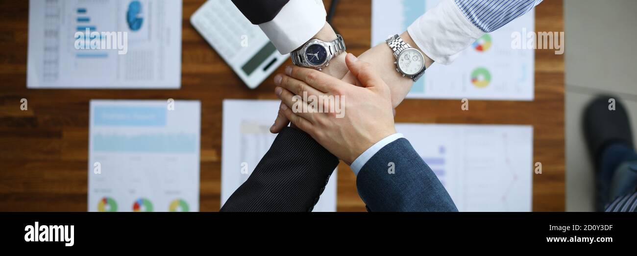 Successful meeting in cabinet Stock Photo