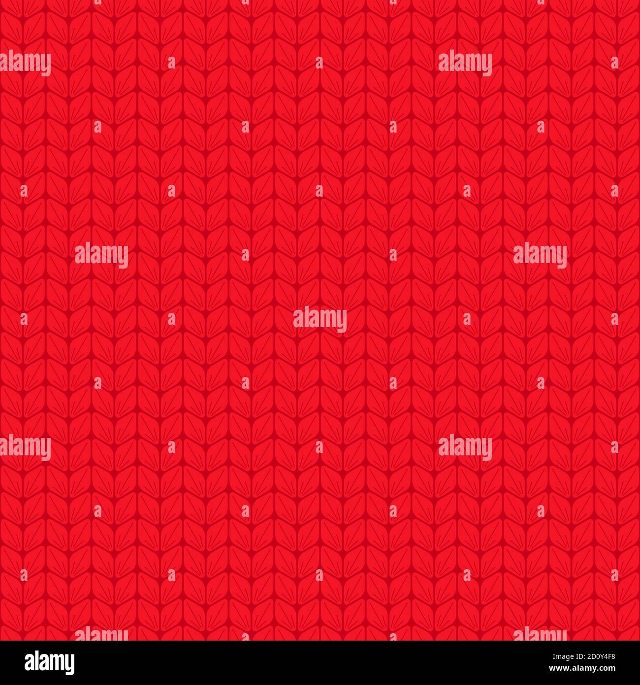 Red seamless pattern with interweaving of braids. Stock Vector