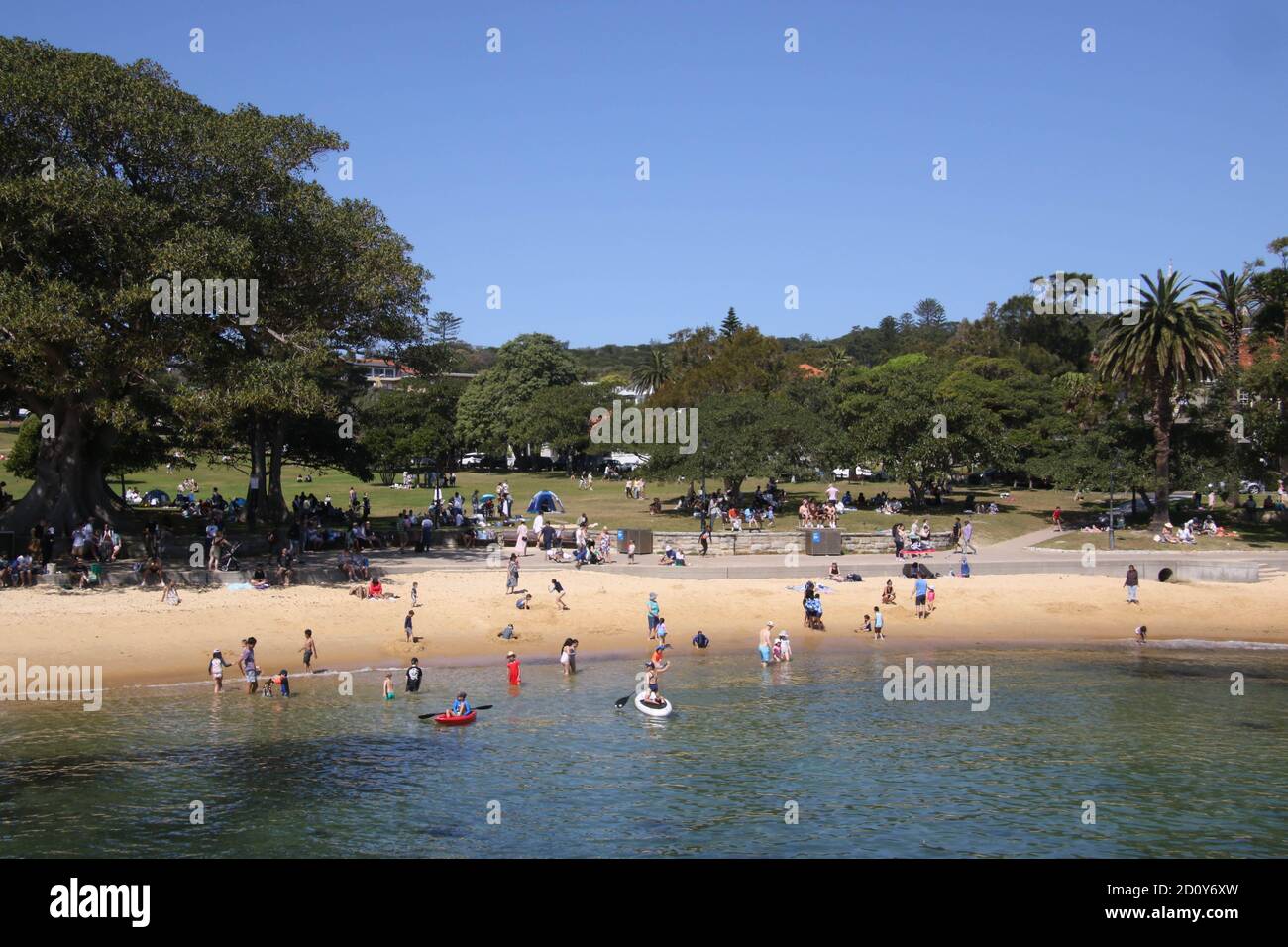 Sydney, Australia. 4th October 2020. Beach at Robertson Park, Watson’s Bay on a sunny day. Credit: Richard Milnes/Alamy Live News Stock Photo