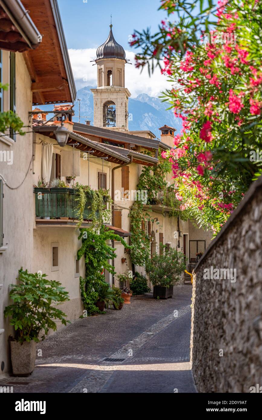 Limone, town on Garda Lake, Lombardy, Italy Stock Photo