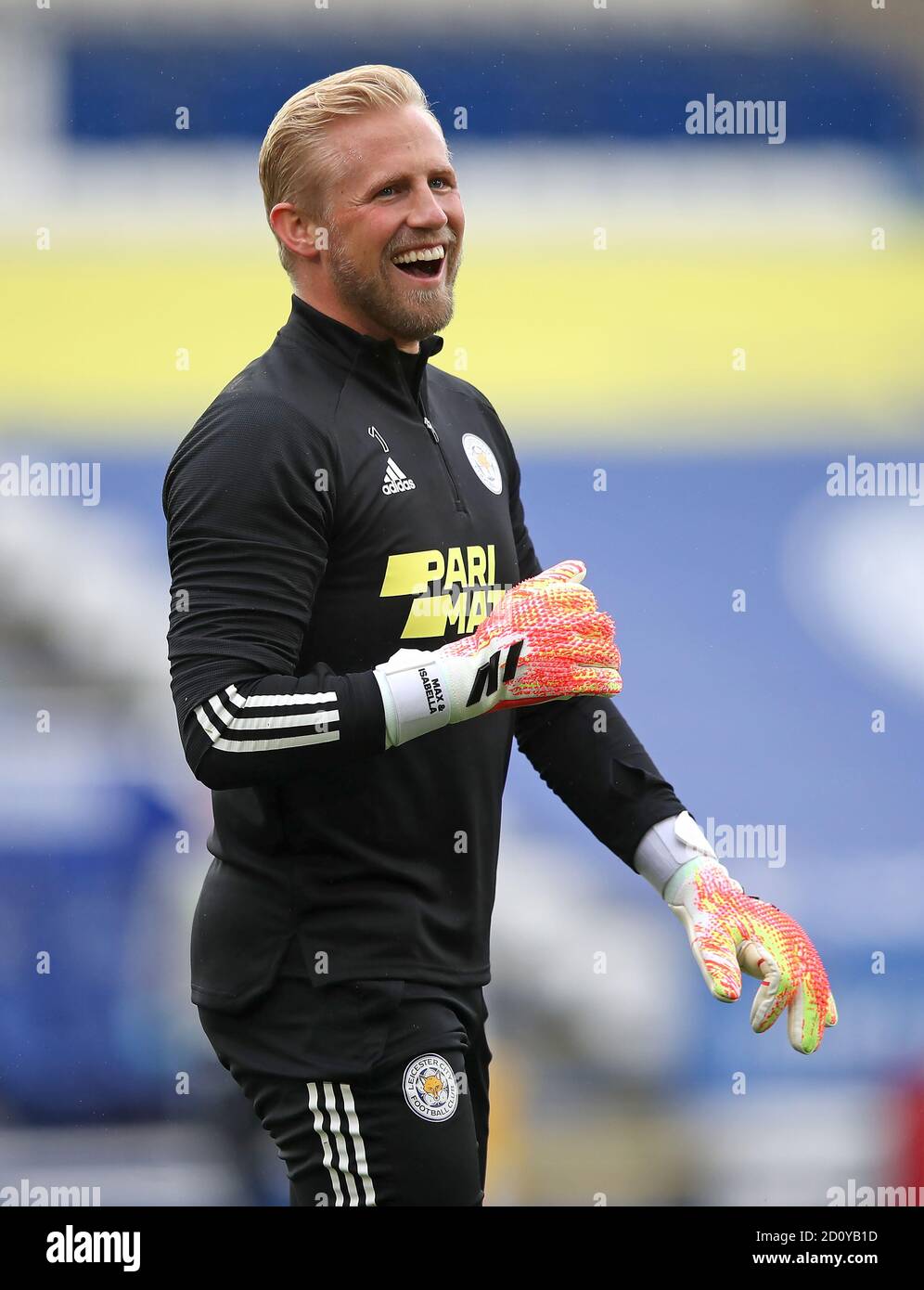 Leicester City goalkeeper Kasper Schmeichel before the Premier League match  at The King Power Stadium, Leicester Stock Photo - Alamy