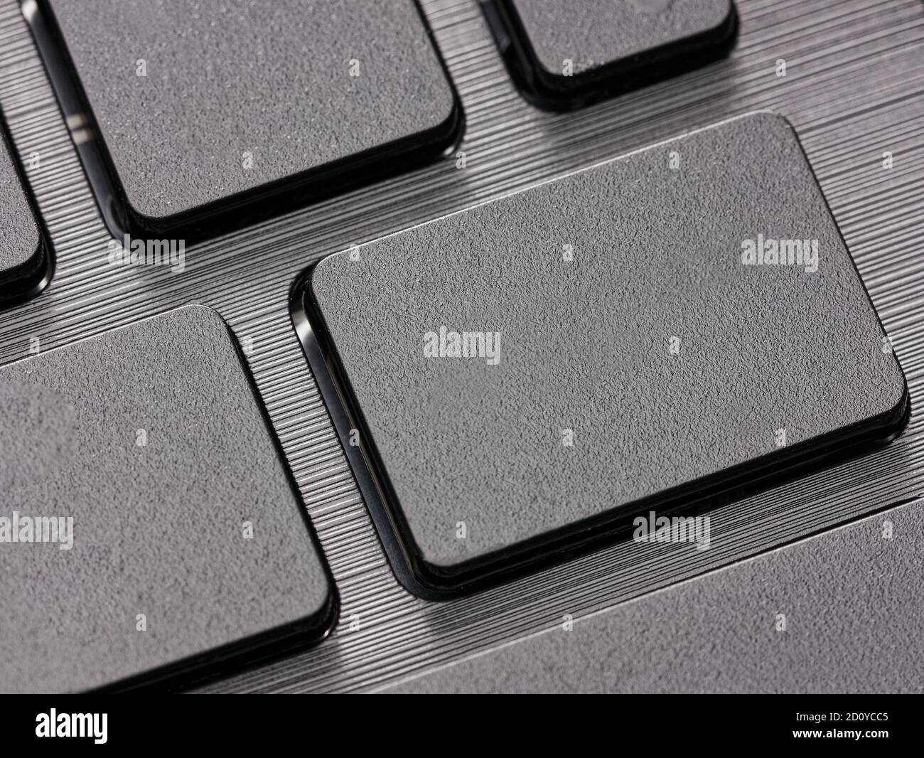 closeup blank key on computer keyboard without letters and signs Stock ...