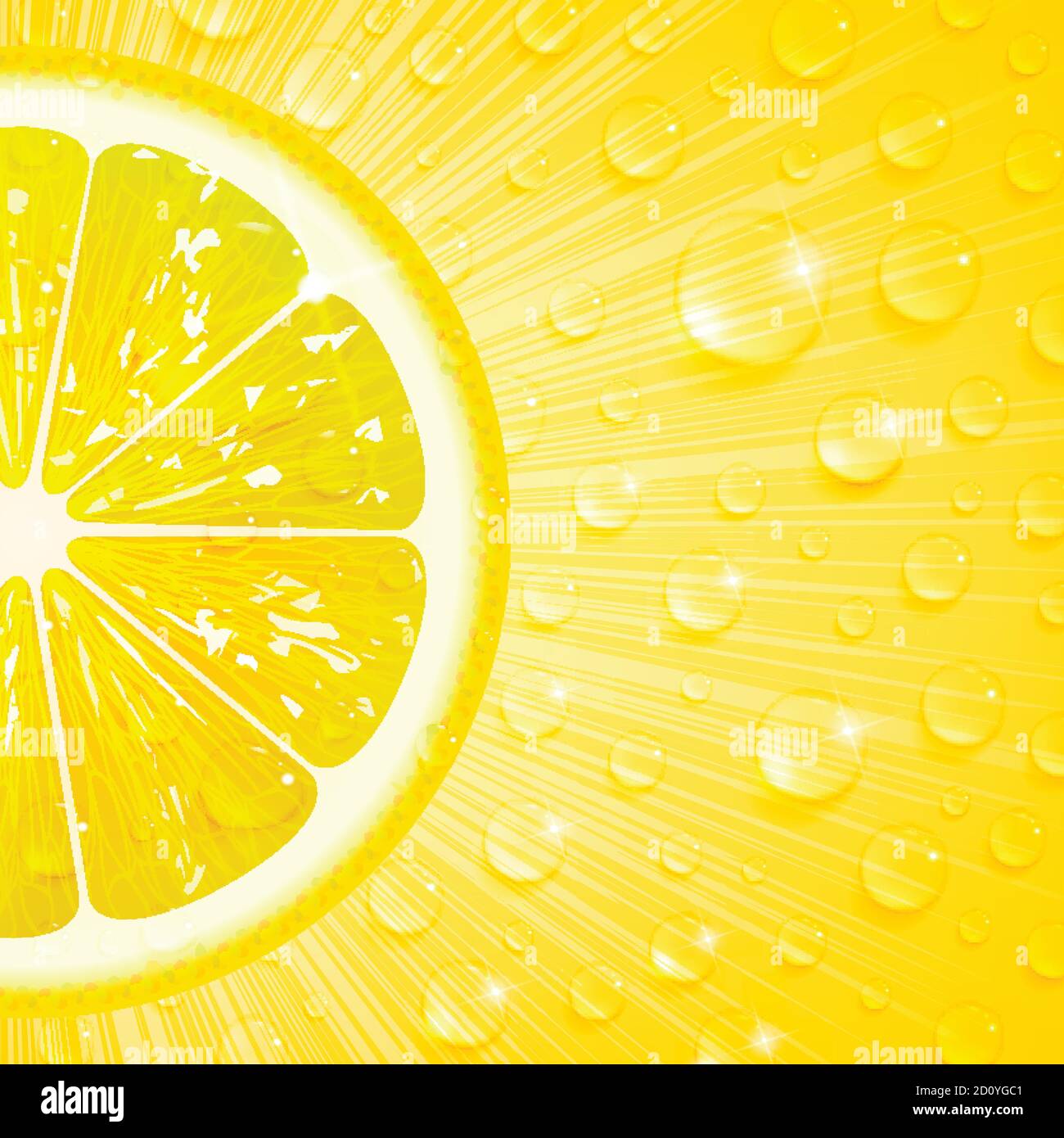 juicy lemon background with water drops Stock Vector Image & Art - Alamy