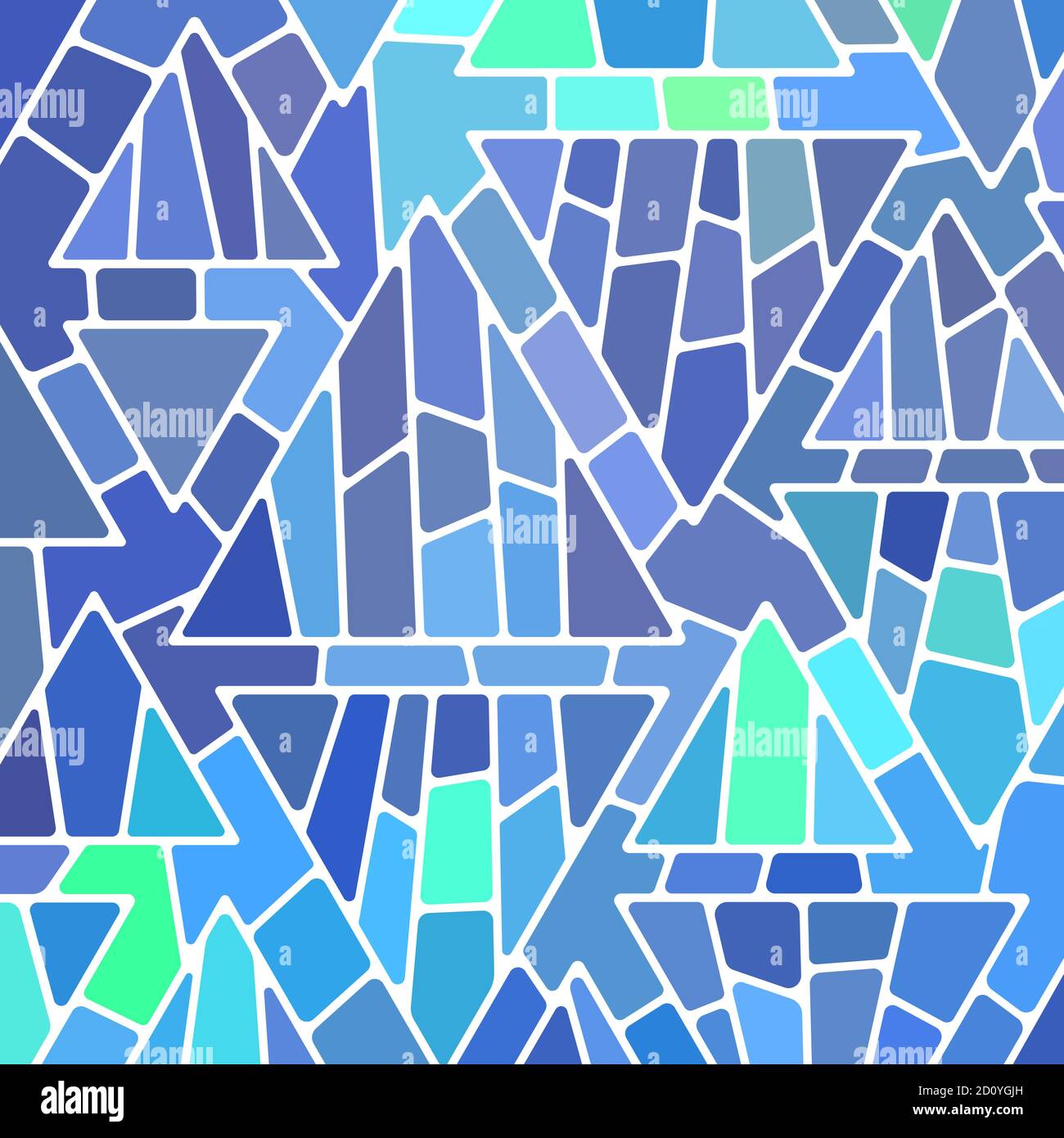 abstract vector stained-glass mosaic background - blue triangles Stock ...