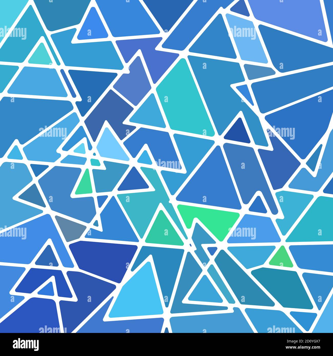 abstract vector stained-glass mosaic background - blue triangles Stock ...