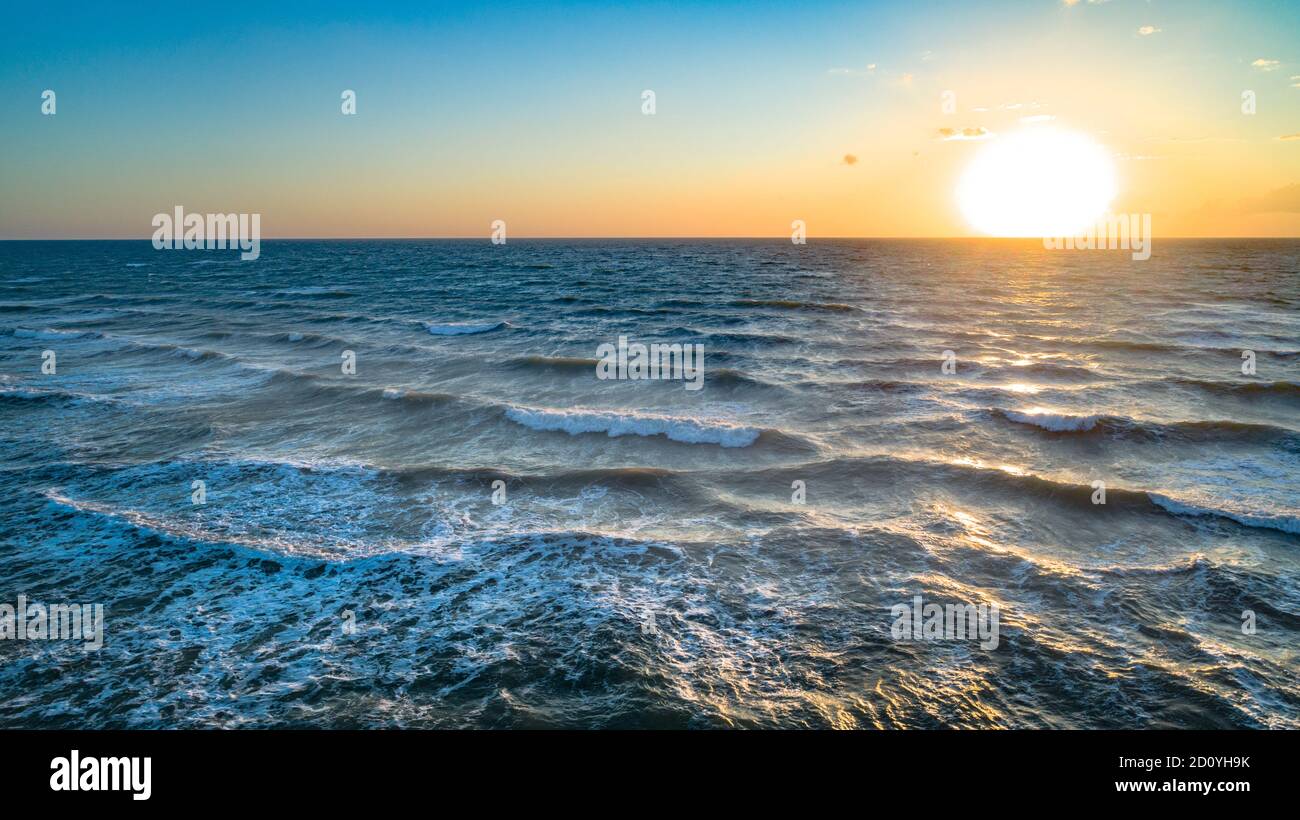 Aerial lockdown shot sea waves hi-res stock photography and images - Alamy