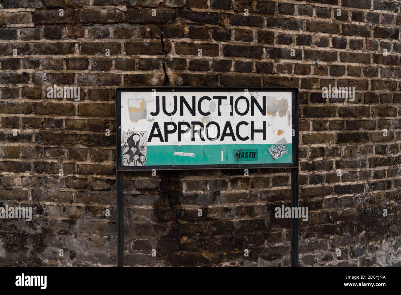 Junction approach street sign Stock Photo - Alamy