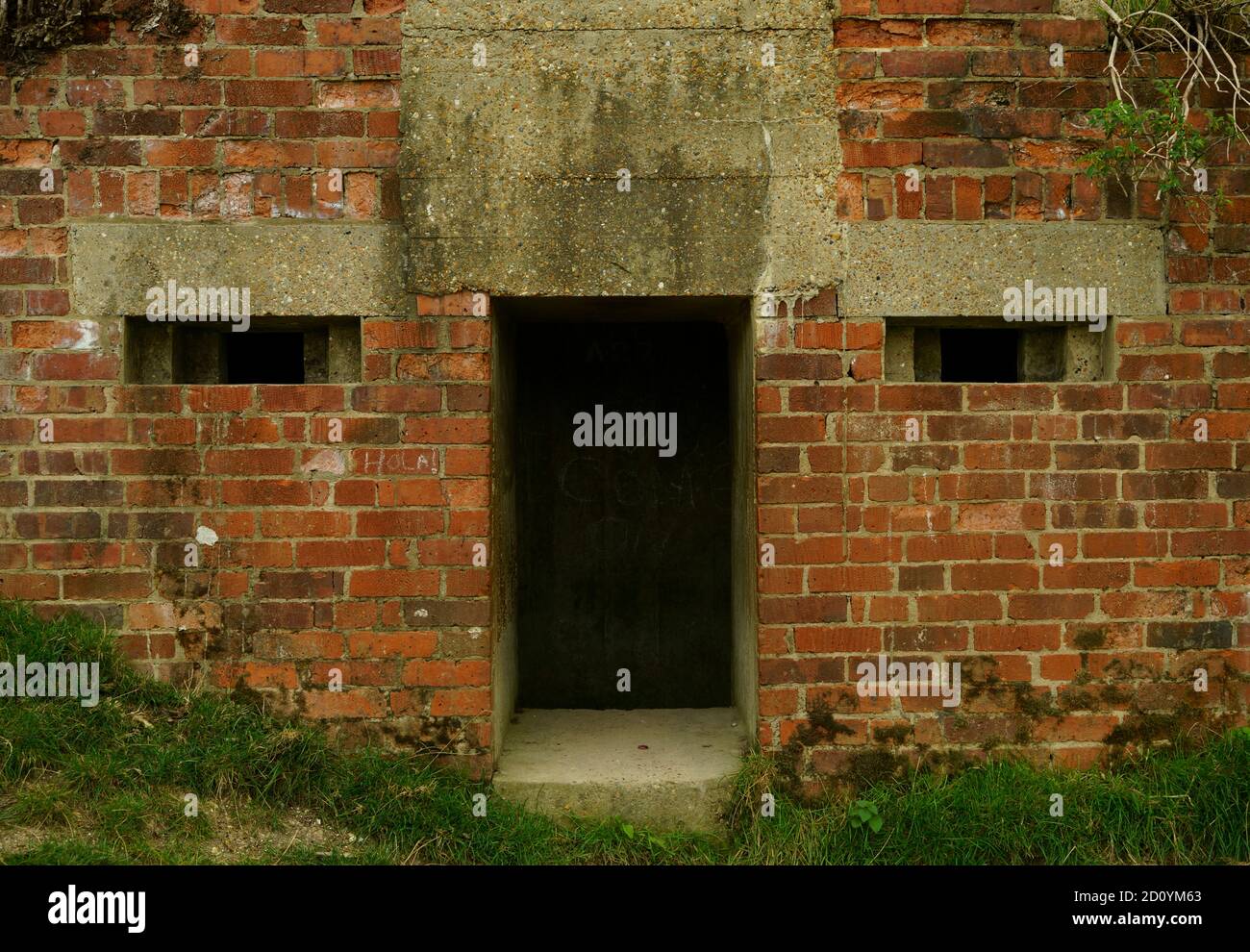 The entrance of a world war 2 pill box near Lewes East sussex Stock Photo Alamy