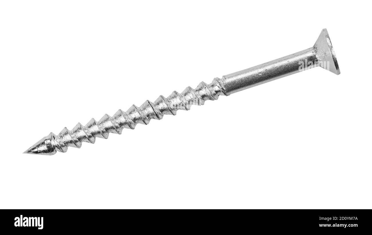 Steel screw for fixture in concrete wall. Construction dowel. File
