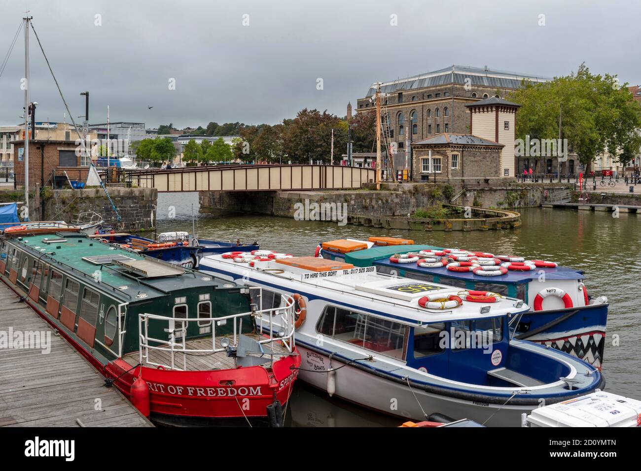 BRISTOL CITY ENGLAND PRINCE STREET SWING BRIDGE MERCHANTS QUAY AND ...