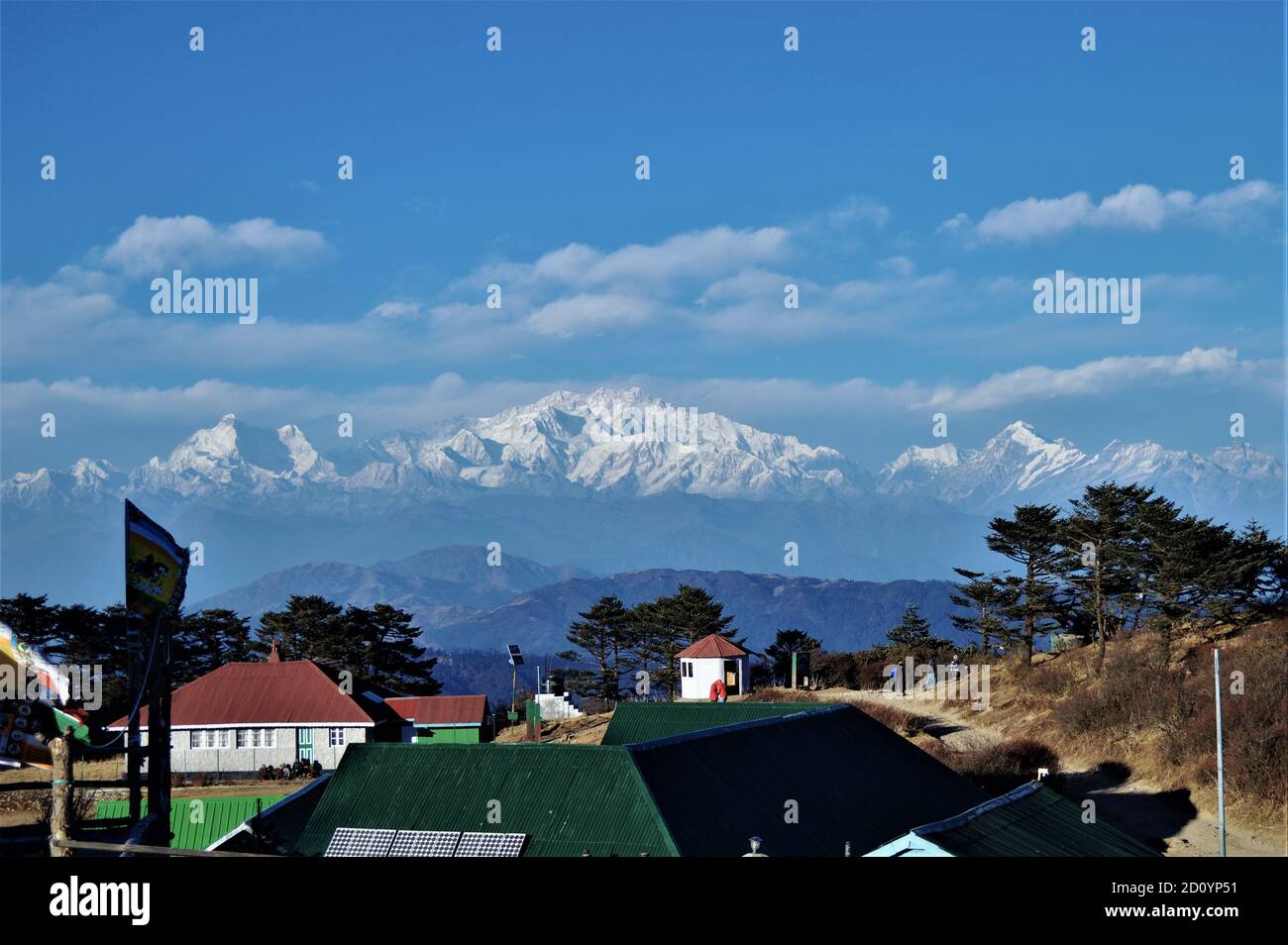 Sandakphu Himalaya mountain trek in India Stock Photo