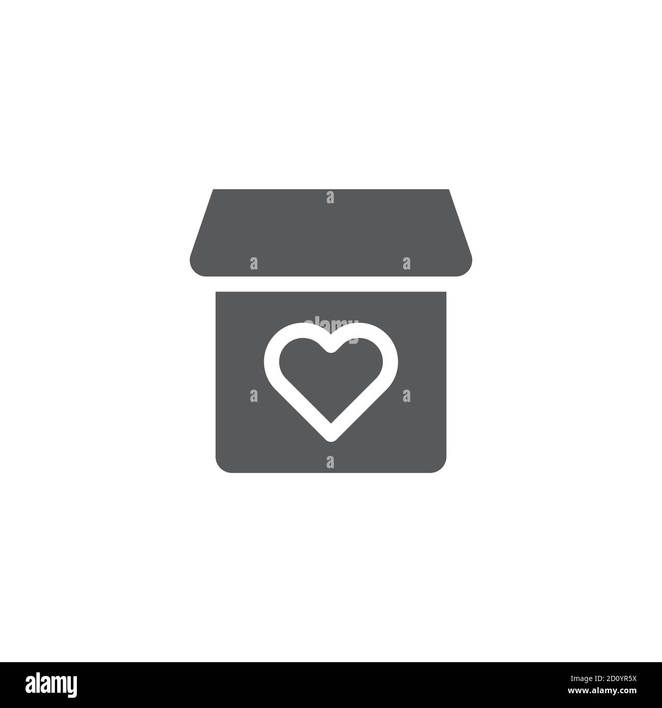 House with heart vector icon symbol isolated on white background Stock ...