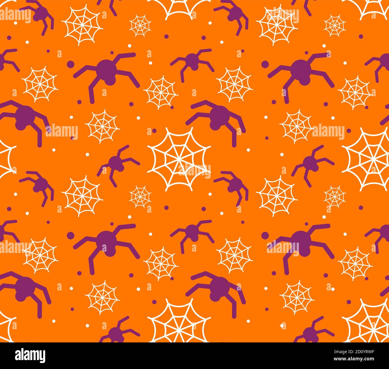 Seamless pattern with halloween spider web. Fabric print design concept. Stock Vector