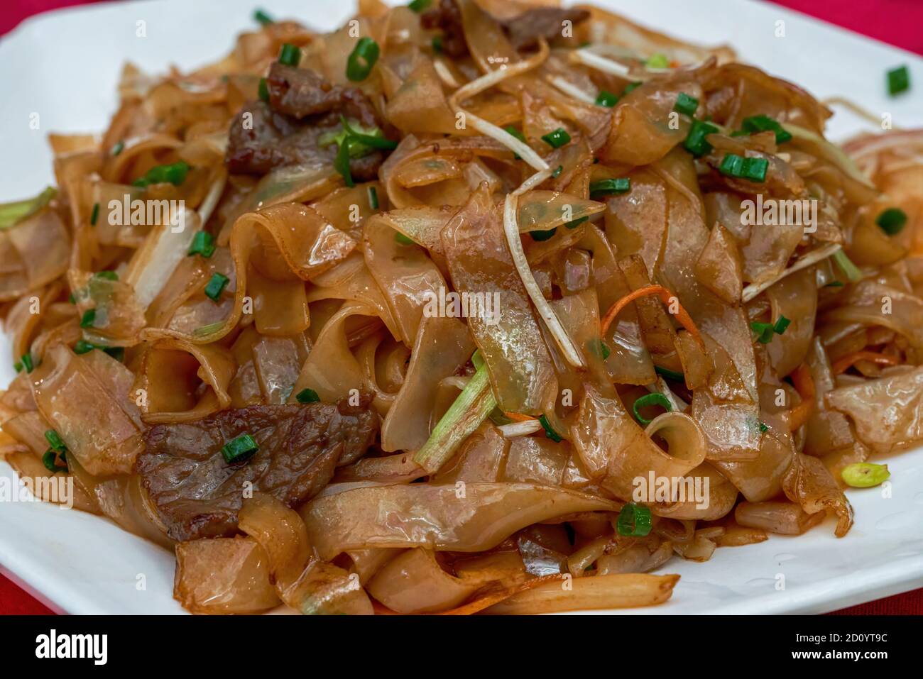 A Cantonese morning tea dim sum, Rice noodles with dry fried beef Stock