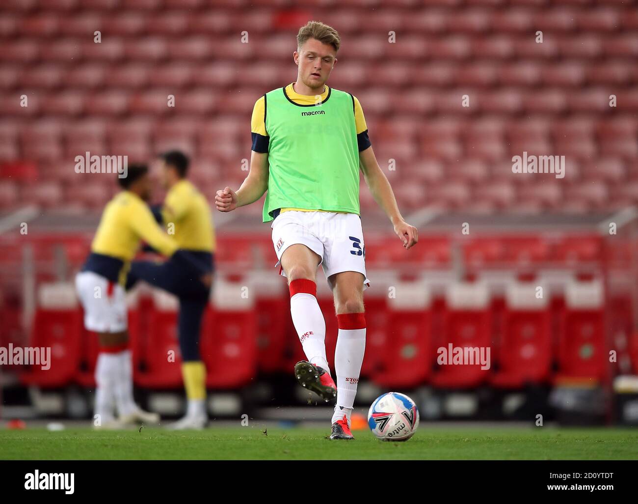 Stoke City S Harry Souttar Warms Up Before The Sky Bet Championship Match At The Bet365 Stadium Stoke Stock Photo Alamy